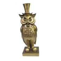 Филин в цилиндре (золото) L7.5 W7.5 H23.5/713895/D148