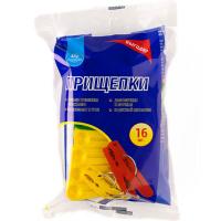 Прищепка д/белья Лапочка (16шт набор) пластик в упак. ПБЛ-016 /30шт/ АкваМаг