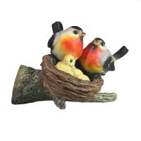 Гнездо со снегирями L18,5W10,5H14,5см 718131/F595