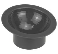 Миска одинарная пластик СФЕРА д/кошек и собак 200мл графитовый/М1808/М-пластика