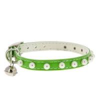 Ошейник синтетик 10мм двойной прошитый с жемчугом и бубенчиком зеленый 30см/00210111-05 Ошейник синтетик 10мм двойной прошитый с жемчугом и бубенчиком зеленый 30см/00210111-05