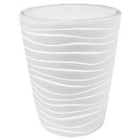 Кашпо Валенсия 5,2л белый-прозрачный с вставкой /12шт/ДТ