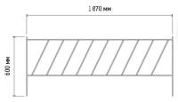 Забор металлический "Линия" большой 9,35м комп-т (5секций*60*187см)