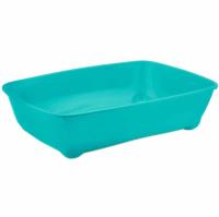 Туалет д/кошек Zoo-M глубокий средний под наполнитель 43*30*10см бирюзовый/2916/Дарэлл