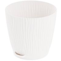 Кашпо Флис 1,2л белый прик. под. М8437 /24шт/ Альтерн