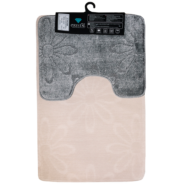 Комплект ковриков д/ванной и WC Геометрия 60*100/50*60см серый МС2-302 /25шт/ My Crystal Комплект ковриков д/ванной и WC Геометрия 60*100/50*60см серый МС2-302 /25шт/ My Crystal