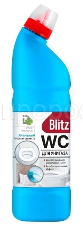 Чистящее ср-во д/туалета Blitz Активный Морская свежесть 750мл /8шт/