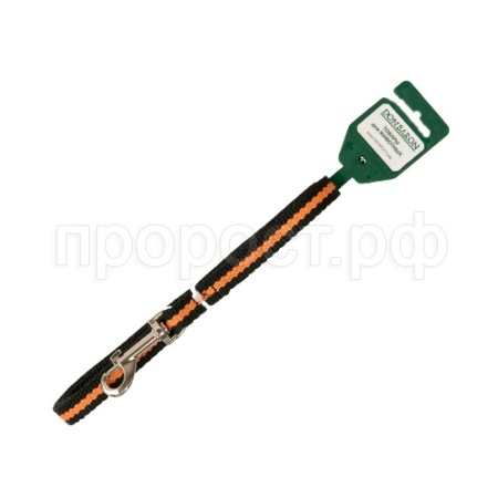 Поводок капрон 15мм*2м черный с оранжевой  полосой DONBARON Поводок капрон 15мм*2м черный с оранжевой  полосой DONBARON