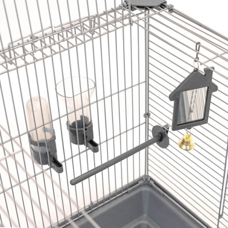 Клетка д/птиц ЛОРА-2 ECO 58*40*88см (укомплект) 2 секции серая/4611/Дарэлл Клетка д/птиц ЛОРА-2 ECO 58*40*88см (укомплект) 2 секции серая/4611/Дарэлл