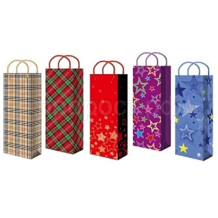 Пакет подарочный 12*36 микс ламинированный с шнуром