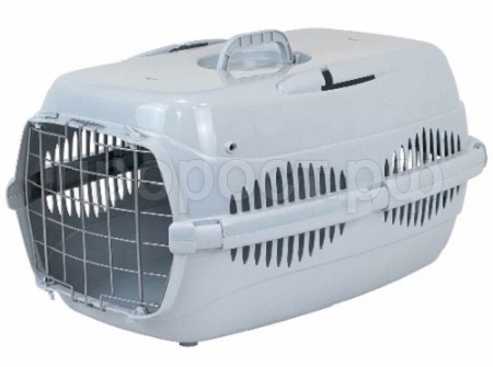 Переноска Спутник №3 ZooM с металлической дверцей сер/св-сер до 15кг 58*41*33см/4292/Дарэлл у