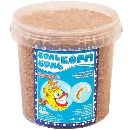 Корм для рыб БУЛЬБУЛЬ Гаммарус 1л  Корм для рыб БУЛЬБУЛЬ Гаммарус 1л