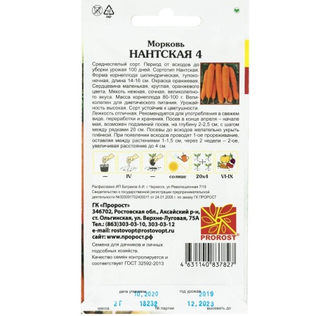 Морковь Нантская 4 2г