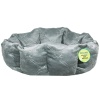 Лежанка круглая с подушкой серая 52*20см