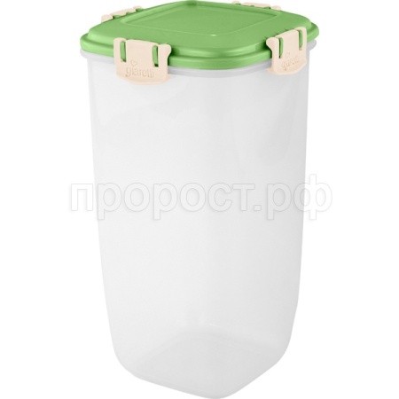 Контейнер д/пищ.прод. Barberry 1,5л квадратный высокий с зажимом фисташквый SE2241 /18шт/ПР 
