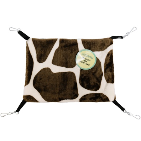 Гамак д/грызунов Мех сафари микс подвесной на 4-х карабинах 30*22см/DONBARON Гамак д/грызунов Мех сафари микс подвесной на 4-х карабинах 30*22см/DONBARON