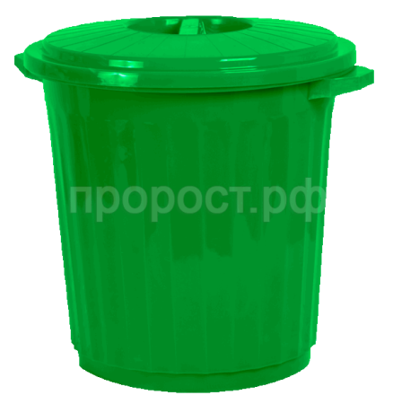 Бак 35л с крышкой зеленый 01002