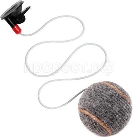 Игрушка к Шар когтеточка на присоске ковролин 7,5см ИК-27