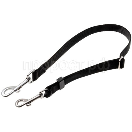 Удлинитель для поводка 20мм 50см-80см черный/металл 73-2891/Пет Лайн