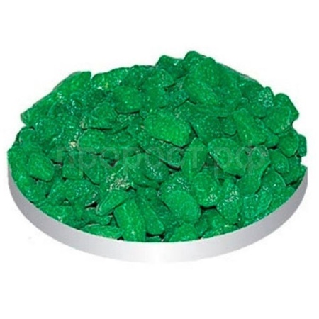 Грунт для аквариума Тритон зелёный блестящий крупный 800гр