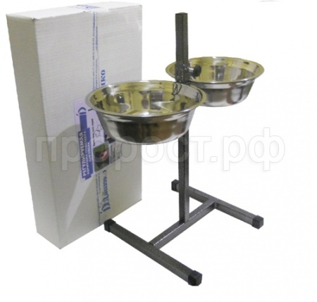 Миска метал на рег. подставке с фикс. 2*2,8л 50см КТ-2550рлф/ЗР Миска метал на рег. подставке с фикс. 2*2,8л 50см КТ-2550рлф/ЗР