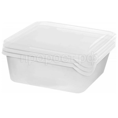 Контейнер д/заморозки Frozen 0,45л (3шт) квадратный прозрачный LF1039ПР-21