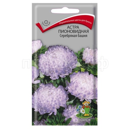 Астра пионовидная Серебряная башня 0,3г