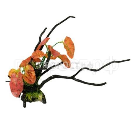 Грот Decor 205 Коряга с растением 40*12*33см 