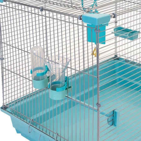 Клетка д/птиц ЛОРА-1 ECO 58*40*48см (укомплект) 1 секция бирюзовая/4610/Дарэлл