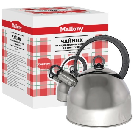 Чайник 2,2л DJA-3026 нержавеющая сталь, со свистком, капсульное дно