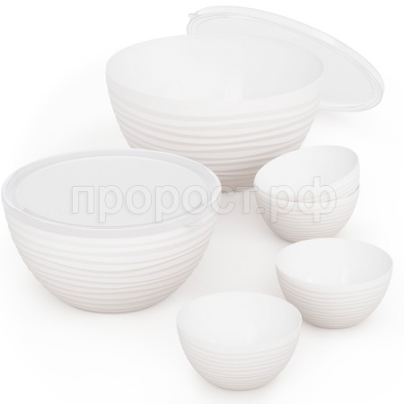 Набор Чаш Оазис (2шт,2,5л,4л) (24шт*0,35л) белый 