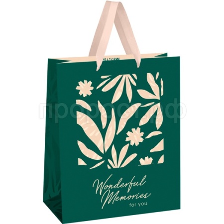 Пакет подарочный 33*42*12см "Wonderful" матовая ламинация MESHU/Рельеф