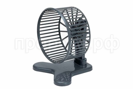 Игрушка для грызунов Колесо D90 Пластик сетка на подставке серый/3090