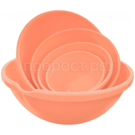 Набор мисок HELSINKI (5л+3л+2л) персиковая карамель PT1279 /10шт/ПТ