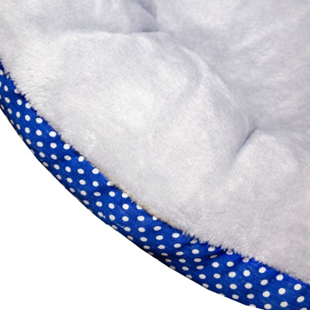 Лежанка ватрушка плюш синий горох 56*17см/DONBARON Лежанка ватрушка плюш синий горох 56*17см/DONBARON